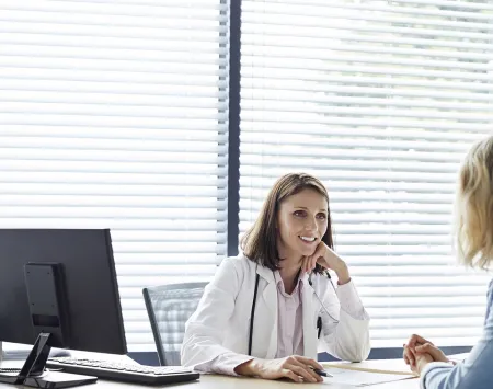 Doctor with a patient in a medical office