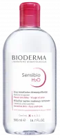 BIODERMA photo produit, Sensibio H2O 500ml, nettoyant démaquillant, eau micellaire pour peau sensible